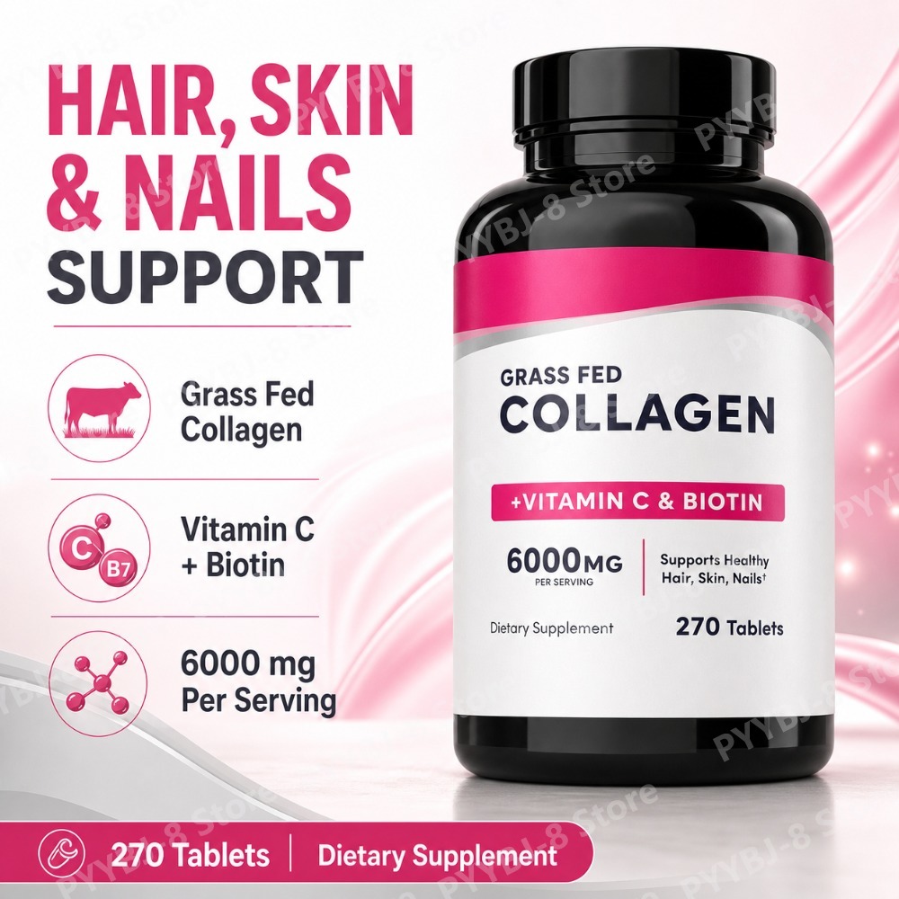 Hair Care Vitamin - 콜라겐 정제 6000mg 비타민 C와 비오틴