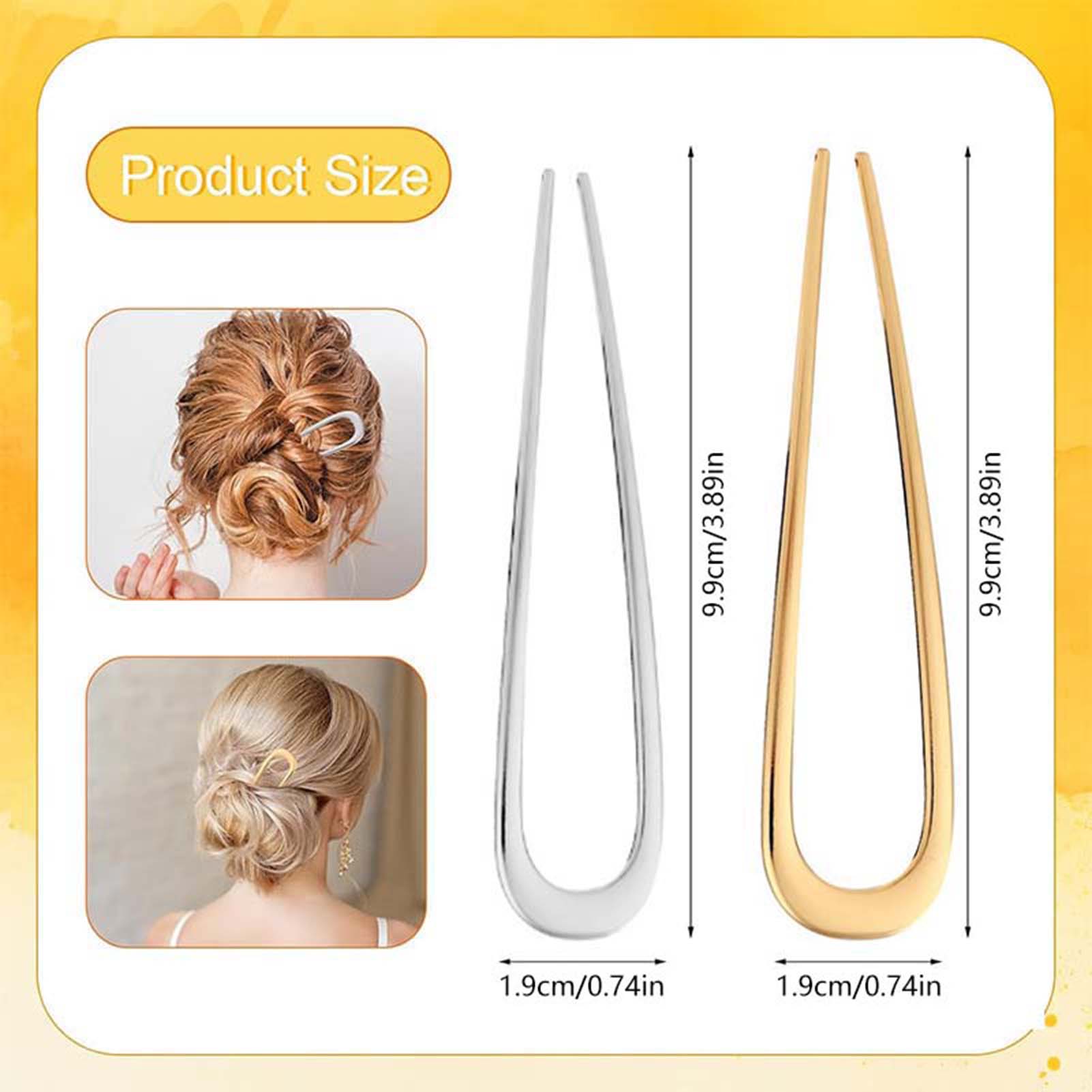 프랑스 U자형 헤어핀 빈티지 메탈 헤어 포크 여성용 두 - Hair Care Kit 리뷰 및 가격