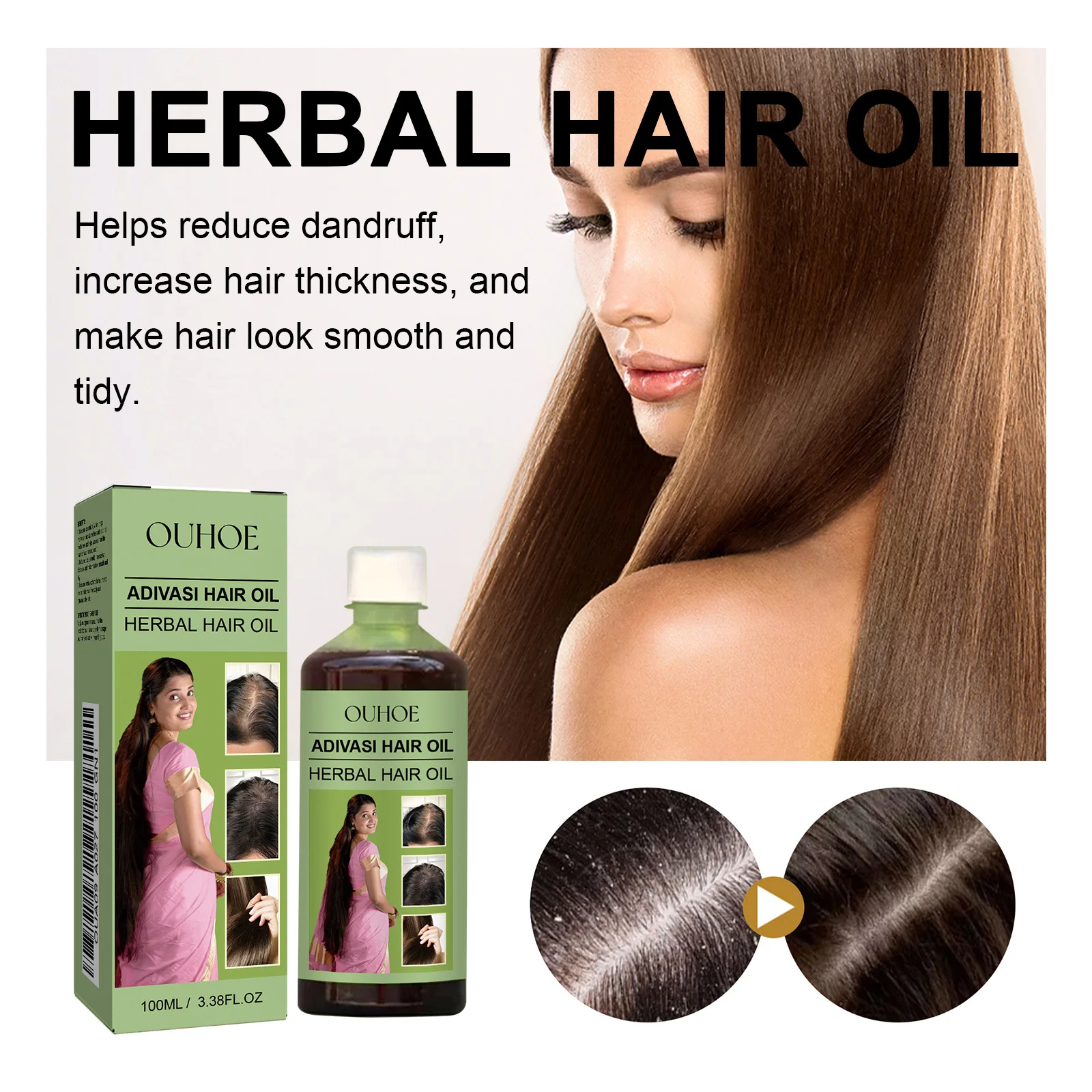 100ml 헤어 성장 오일 인도 아디바시 허브 헤어 케 - Hair Care India 리뷰 및 가격