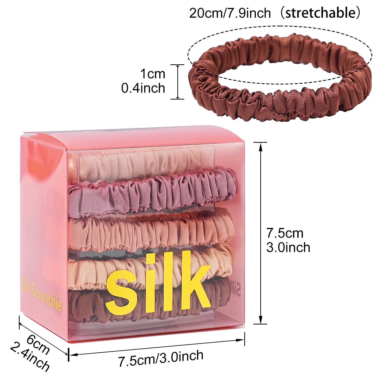 8 개/대 100% 순수 뽕나무 실크 헤어 Scrunc - Hair Care Kit 리뷰 및 가격