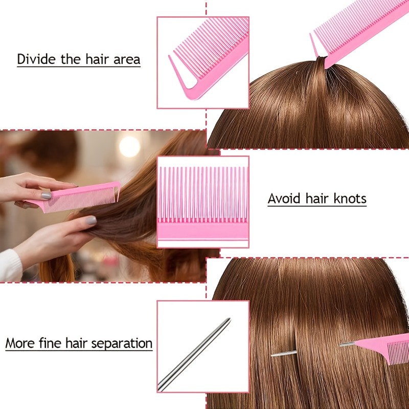6종 전문 헤어 스타일링 도구 세트 - 랫테일 빗, 브 - Hair Care Set 리뷰 및 가격