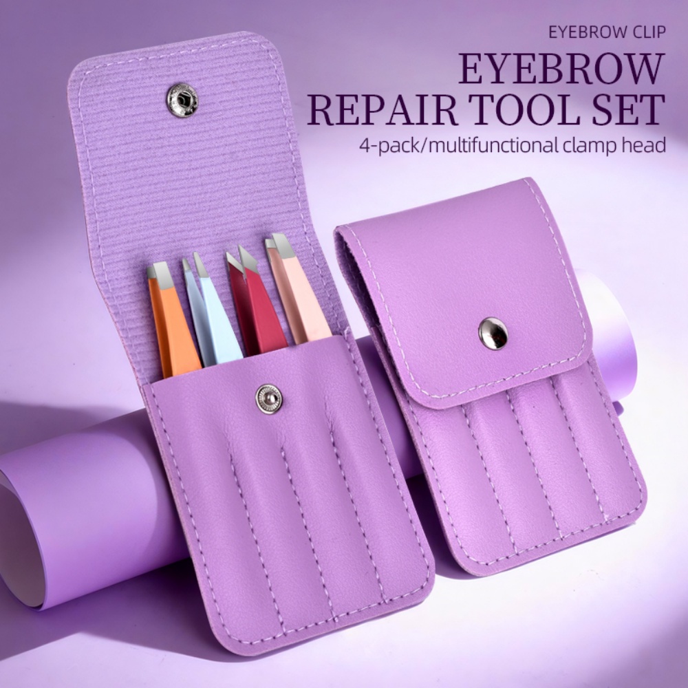 전문가용 스테인리스 스틸 4종 눈썹 족집게 세트 - 제 - Hair Care Tools 리뷰 및 가격