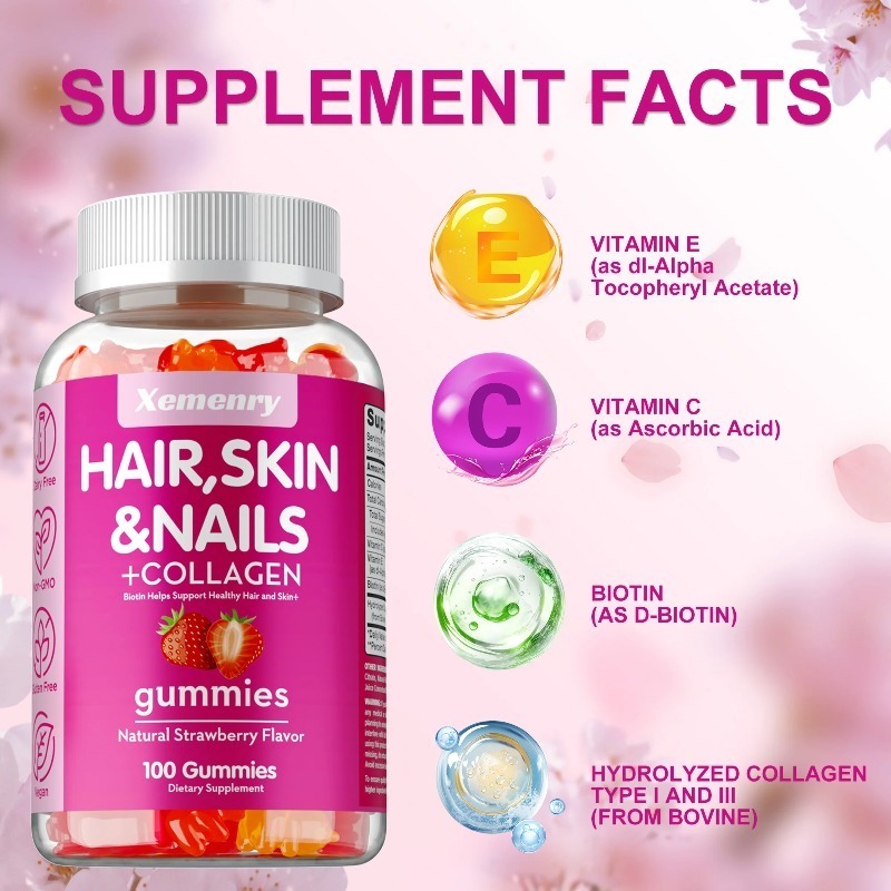 헤어, 피부 & 손톱 구미 - 모발 성장 촉진, 피부  - Hair Care Gummies 리뷰 및 가격